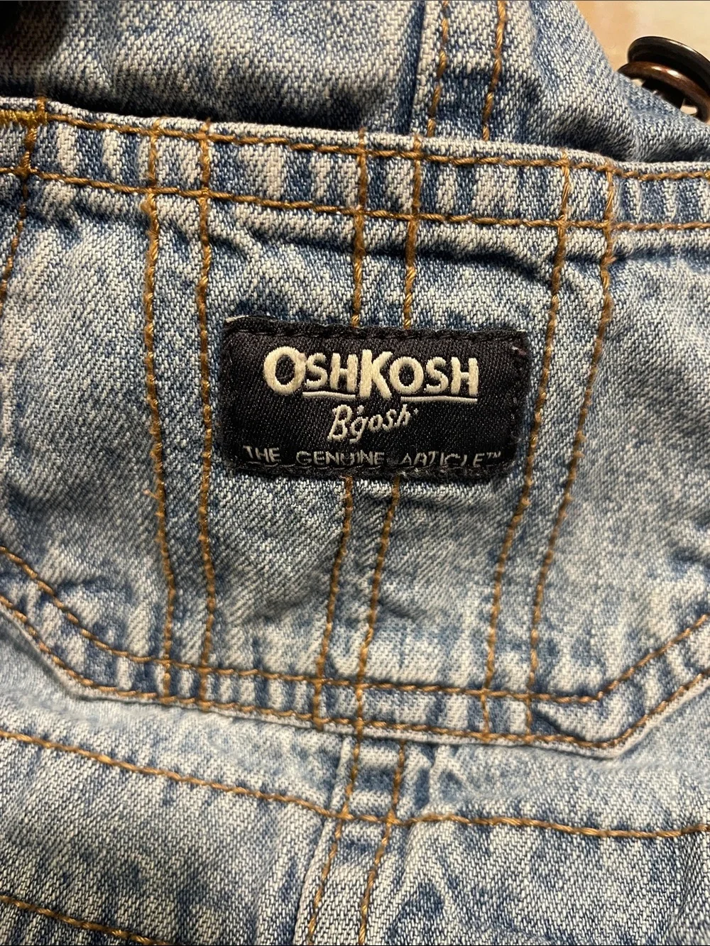 OshKosh B'gosh Distressed Light Blue Denim Overalls for Kids